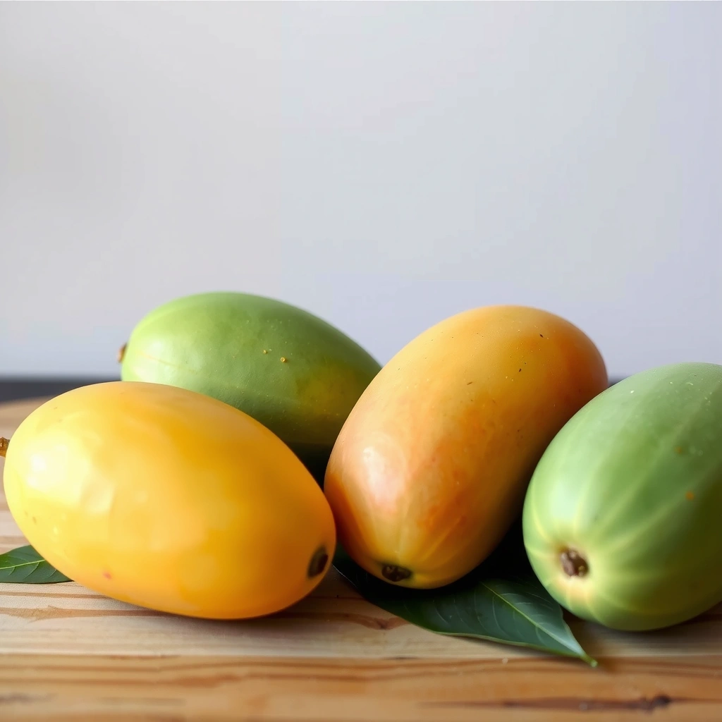 Fresh Indonesian mango varieties including Gedong Gincu and Arumanis