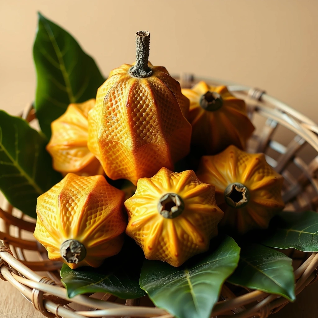 Fresh salak fruits with scaly brown skin resembling snake scales