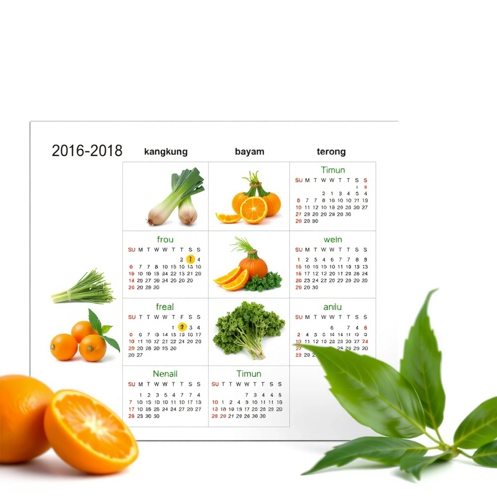 Seasonal vegetables calendar