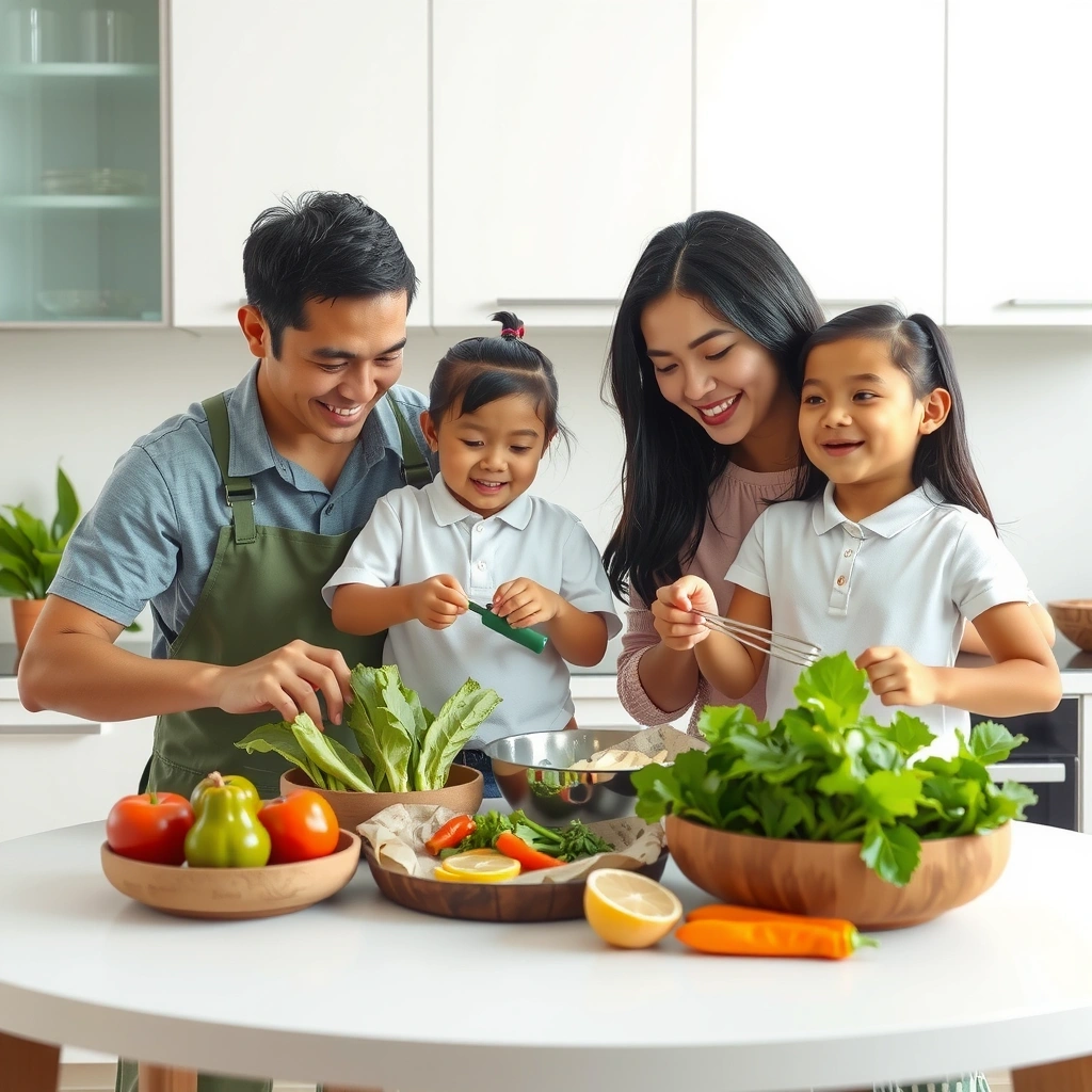 Indonesian plant-based meal preparation