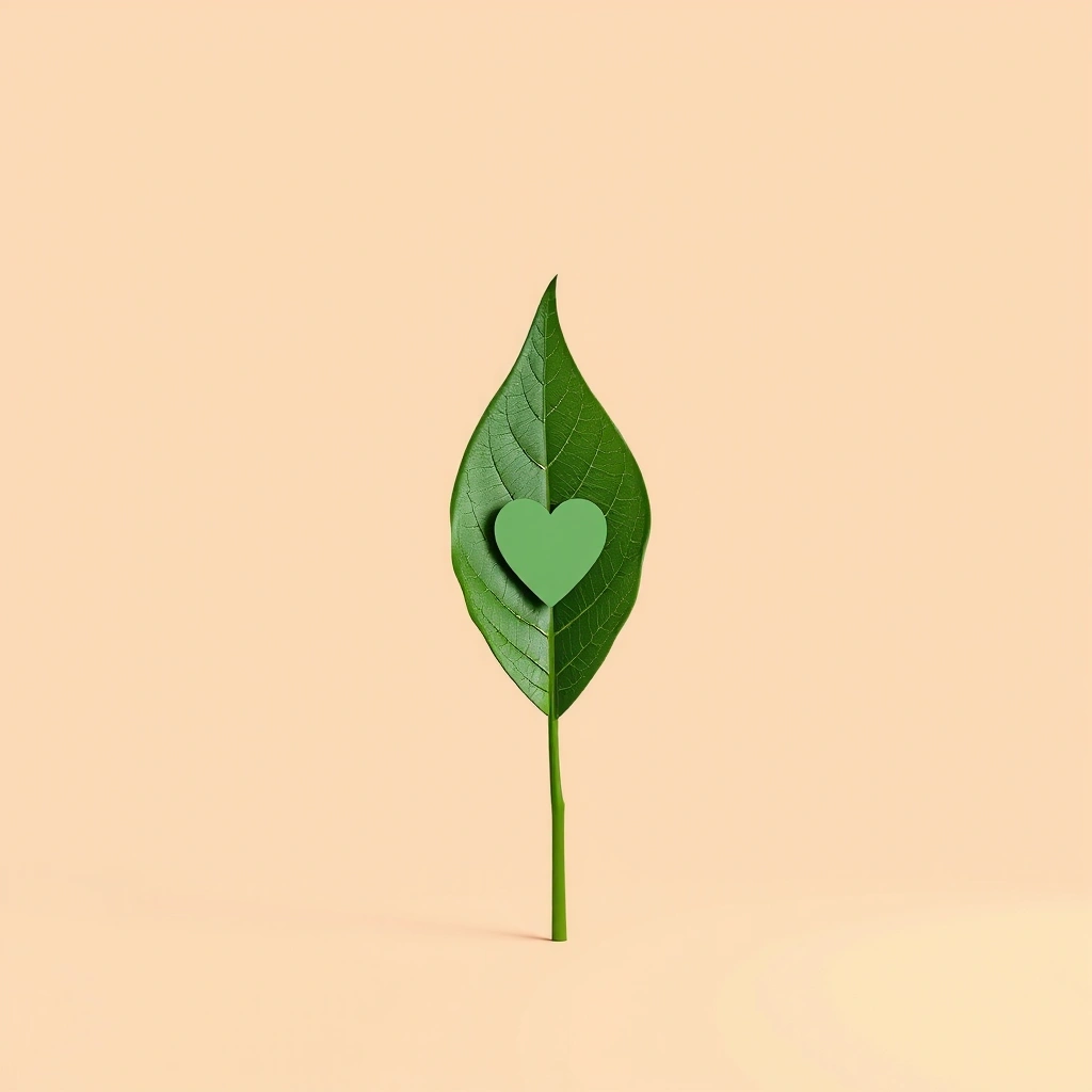 Leaf with heart